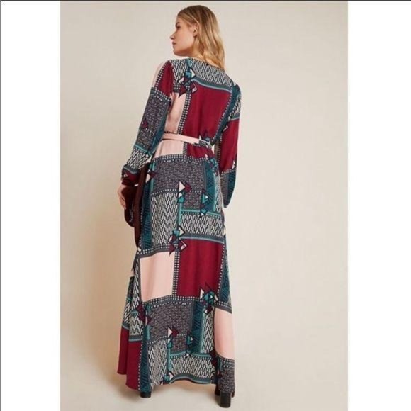 NWT Anthropologie Porridge Virginia Wrap Maxi Dress - Picture 2 of 6